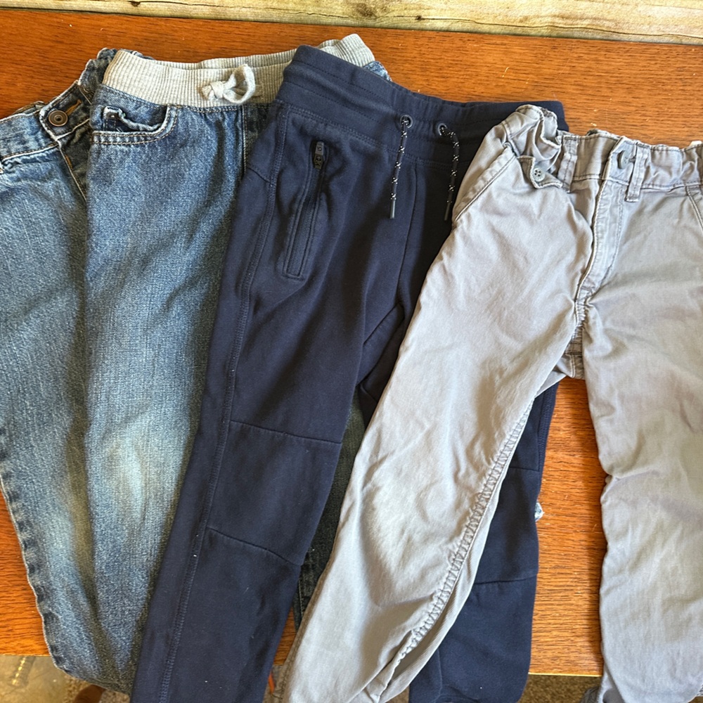 4T Jeans, Blue and Light Gray Casual Pants